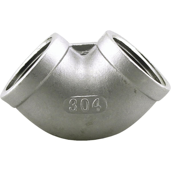 Plumbeeze PLUMB-EEZE 1/2 In. FIP 90 Deg. Stainless Steel Elbow 1/4 Bend U2-SSE-05 - main